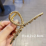 Christmas Gift 2021 Korean New Hair Claw Barrettes For Women Girl Metal Geometric Hollow Out Headwear Fashion Hair Accessories Crab Hair Clip