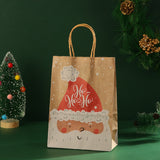 6pcs Gift Pakcaging Kraft Paper Bag Birthday Party Wedding Christmas New Year Child Favors Cookies Snack Decoration