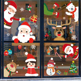 Merry Christmas Tree Santa Claus Snowman  Window Paste Sticker Winter  New Year Party Xmas Home Decoration Noel Natal Kerst