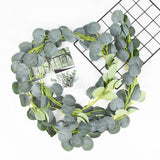 Christmas Gift Artificial Green Eucalyptus Willow Leaves Garland Vine Wedding Greenery Home Birthday Party Table Wall Green Leaves Decoration