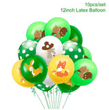 PATIMATE 167pcs Green Balloon Garland Latex Balloon Arch Safari Jungle Party Wild One Birthday Party Decoration Kids Baby Shower