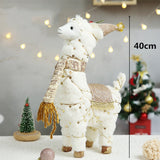 Cifeeo Elk Christmas Dolls Christmas Decorations for Home Retractable Standing Toy Birthday Party Gift Kids Santa Cluas Snowman