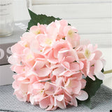 Cifeeo  1PC Artificial Flowers Bouquet 35Cm Hydrangea Branch 1 Big Heads 3 Buds Silk Fake Flower Home Room Wedding Decor New Year 2022