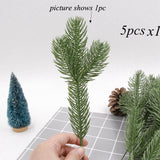 Christmas Gift 1Pack Christmas Fake Plants Pine Branches For Christmas Tree Wreath Decorations Xmas Tree Ornaments Kids Gift Supplies