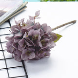 Cifeeo  1PC Artificial Flowers Bouquet 35Cm Hydrangea Branch 1 Big Heads 3 Buds Silk Fake Flower Home Room Wedding Decor New Year 2022