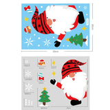 Merry Christmas Tree Santa Claus Snowman  Window Paste Sticker Winter  New Year Party Xmas Home Decoration Noel Natal Kerst