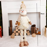 Cifeeo Elk Christmas Dolls Christmas Decorations for Home Retractable Standing Toy Birthday Party Gift Kids Santa Cluas Snowman