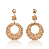 Vintage Statement Drop Earrings For Women 2023 New Bohemia Fashion Jewelry Korean Metal Geometric Golden Hanging Swing Earring