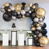 Black Gold Balloon Garland Arch Confetti Latex Baloons Graduation Happy 30th 40th 50th Birthday Party Decor Adults Baby Shower