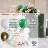 Christmas Gift 124Pcs Gold White Double Green Black Latex Balloons Garland Arch Wedding Birthday Graduation Baby Shower Home Decors