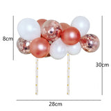 10PCS/PACK 5 Inch Balloon Cake Topper Metallic Confetti Latex Balons For Birthday Baby Shower Wedding Jungle Party Decoration