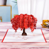 10 Pack 3D Maple Tree Pop-Up Flower Card for Mothers Day Birthday Anniversary All Occasions Greeting Cards