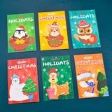 Christmas Card Santa Ride Xmas Festival New Year Card Winter Holiday Greeting Cards with Envelopes