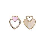 Cifeeo Korean New Asymmetric Love Small Earrings Fashion Temperament Exquisite Versatile Earrings Female Jewelry
