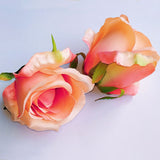 10pcs High Simulation Core Peony Flower Head Silk Flower DIY Wedding Flower Wall Background Decoration Silk Rose