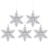 Christmas Gift 4pcs transparent Snowflake Deer Pendant 2021 Christmas Party Decoration Christmas Tree Decor Hanging Ornaments New Year Gifts