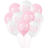 10/20pcs 12'' Print on Your Christening Day Latex Ballons Baby Feet Balloon for Baby Shower Christening Baptism Party Decoration