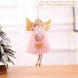 PATIMATE Christmas Angel Plush Doll Pendant Christmas Tree Ornament Christmas Decoration for Home Xmas Gifts Noel Navidad