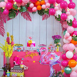Back To School  107pcs Tropical Hawaii Party Balloons Garland Kit Luau Balloon Party Decor Baby Shower Wedding Birthday Bachelorett Balloons