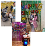 2Pcs/Pack Birthday Party Decorations Backdrop Curtain 2m Length Tinsel Fringe Curtain Wedding Decoration Rain For Photozone