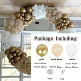 162Pcs White Sand Gold Balloons Arch Garland Retro Color Birthday Balloons Wedding Birthday Baby Shower Party Backdrop Decor