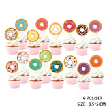 Christmas Gift 1SET Donut Grow Up Cake Decor Garland Balloons Ice Cream Paper Tissue Pompoms Baby Shower Wedding Birthday Party Decorations