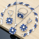 Back to school Cifeeo  Jewelry Multicolor Cubic Zirconia Jewelry Sets For Women Earrings/Pendant/Necklace/Ring/Bracelet