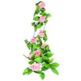 Christmas Gift Artificial Green Eucalyptus Willow Leaves Garland Vine Wedding Greenery Home Birthday Party Table Wall Green Leaves Decoration