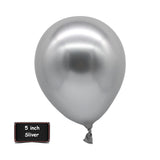 Christmas Gift 5inch Small Metallic Chrome Latex Balloons Birthday Wedding Party Anniversary Baby Shower Decoration Metal Air Balloon Supplies