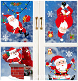 Christmas Gift Christmas Sticker Santa Claus Xmas Elk Snowflake Faceless Doll Window Stickers Merry Christmas Feliz Navidad Decor For Home 2022