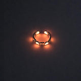 Multi-color Luminous Love Rings for Women Peach Heart Open Ring Couple Ring Luminous Color Girl Jewelry Wholesale Jewelry