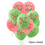 1Set Watermelon Party Fruit Balloon Kit Banner Cake Topper Summer Pool Decoration Kid One Birthday DIY Gift Baby Shower Supplies