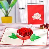 Pop Up Anniversary Card 3D Handmade Birthday Valentines Day Greeting Cards for Couples Wife Women Husband