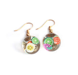 Fashion Cherry Earrings for Women Elegant Dried Flower Resin Cherries Pendant Earrings Wholesale Jewelry