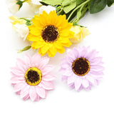 25pcs Sunflower Soap Flower Head Bouquet Gift with DIY Wedding Valentine Gift Decoration Home Display