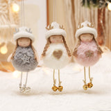 Cifeeo Christmas Gift Latest New Year Plush Angel Girl Pendant Cute Girl Doll Gift Christmas Decoration for Home Xmas Tree for Kids Gift