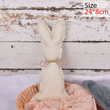 Cifeeo  Stuffed Rabbit Doll Easter Decoration For Home Cloth Art Bunny Ornaments Happy Easter Party Supplies Kids Gift