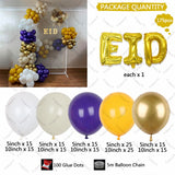 1set 5/10/16inch Eid Foil Balloons Gold Chrome Mubarak Ramadan Islam Decoration For Home Eid Al Adha Aid Moubarak Balloon Decor