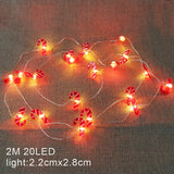 Mini Wooden House String Lights Christmas Tree Hanging Ornaments Warm White House Shape Fairy Light Noel 2022 xmas party decor