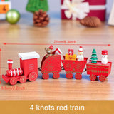 Christmas Gift Little Train Wooden Christmas Decorations for Home Xmas Decor Christmas 2021 New Year 2022 Christmas Ornaments Christmas Noel