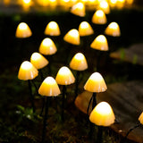 Christmas Gift Outdoor Solar Garden Lights Mushroom Light Outdoor Waterproof Cute Mushroom Shaped Lamp Pathway Mini Solar Landscape Lights