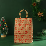 6pcs Gift Pakcaging Kraft Paper Bag Birthday Party Wedding Christmas New Year Child Favors Cookies Snack Decoration