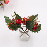 1Pcs Christmas Decor Artificial Flower Stamens Pearl Branches Mixed Berry For Wedding Decoration DIY Gift Box Craft Fake Flowers