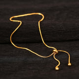 Minimalist Design Gold Snake Bone Chain Titanium Steel Bow Anklet For Woman 2021 Korean Fashion Jewelry Beach Girl's Sexy Anklet