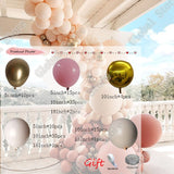 Christmas Gift 128Pcs Double Retro Pink Garent Red Double Cream Gold Decoration Party Supplies Pink Wedding Decoration Ballon Decoration Other