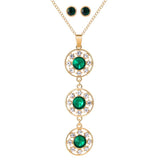 Multicolor Cubic Zirconia Stone Jewelry Sets for Women Ladies Necklace Earrings Sets Bridal Wedding bijoux africain parures