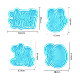 Christmas Gift 4PCS/SET 3D Animal Cookie Mold Food Grade Plastic Dinosaur Biscuit Cutter Jungle Party Baking Tools Party Cupcake DIY Supplies