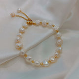 Cifeeo  New Baroque Natural Pearl Bracelet Sexy For Woman Bracelet Fashion Lady Temperament Bracelet Chaoren Jewelry South Korea