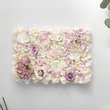 Christmas Gift 60x40cm Artificial Flowers DIY Wedding Decoration Flower Wall Panels Silk Rose Flower Purple Romantic Wedding Backdrop Deco