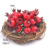 Christmas Gift 1pack Christmas Rattan Wreath Pine Natural Branches Berries&Pine cones for DIY Christmas Wreath Supplies Home Door Decoration